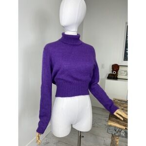 Made in Italy Mohair Turtle Neck Sweater Purple